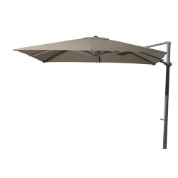 4 Seasons Outdoor | Zweefparasol Siesta 300 x 300 cm | Antraciet-Taupe